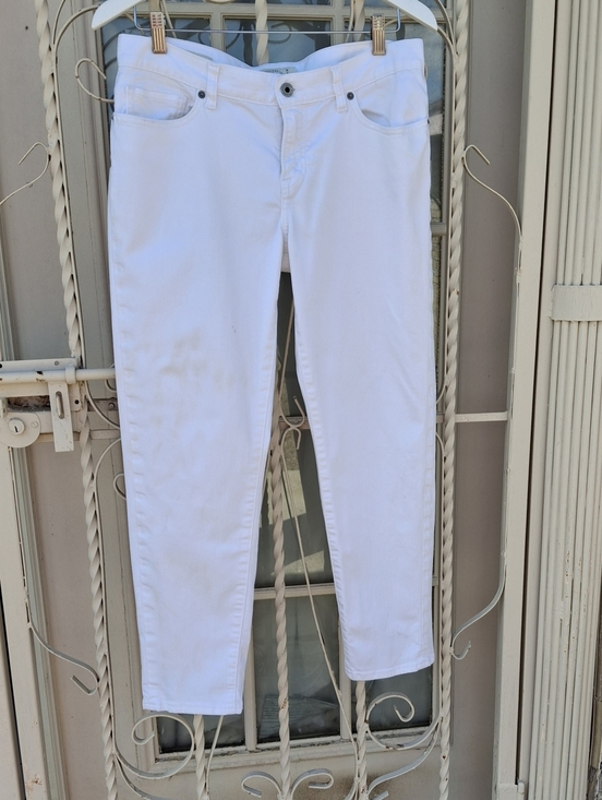 Lucky Brand Denim - Lucky Brand Sienna Cigarette Cropped Denim White Jeans Women Size 29